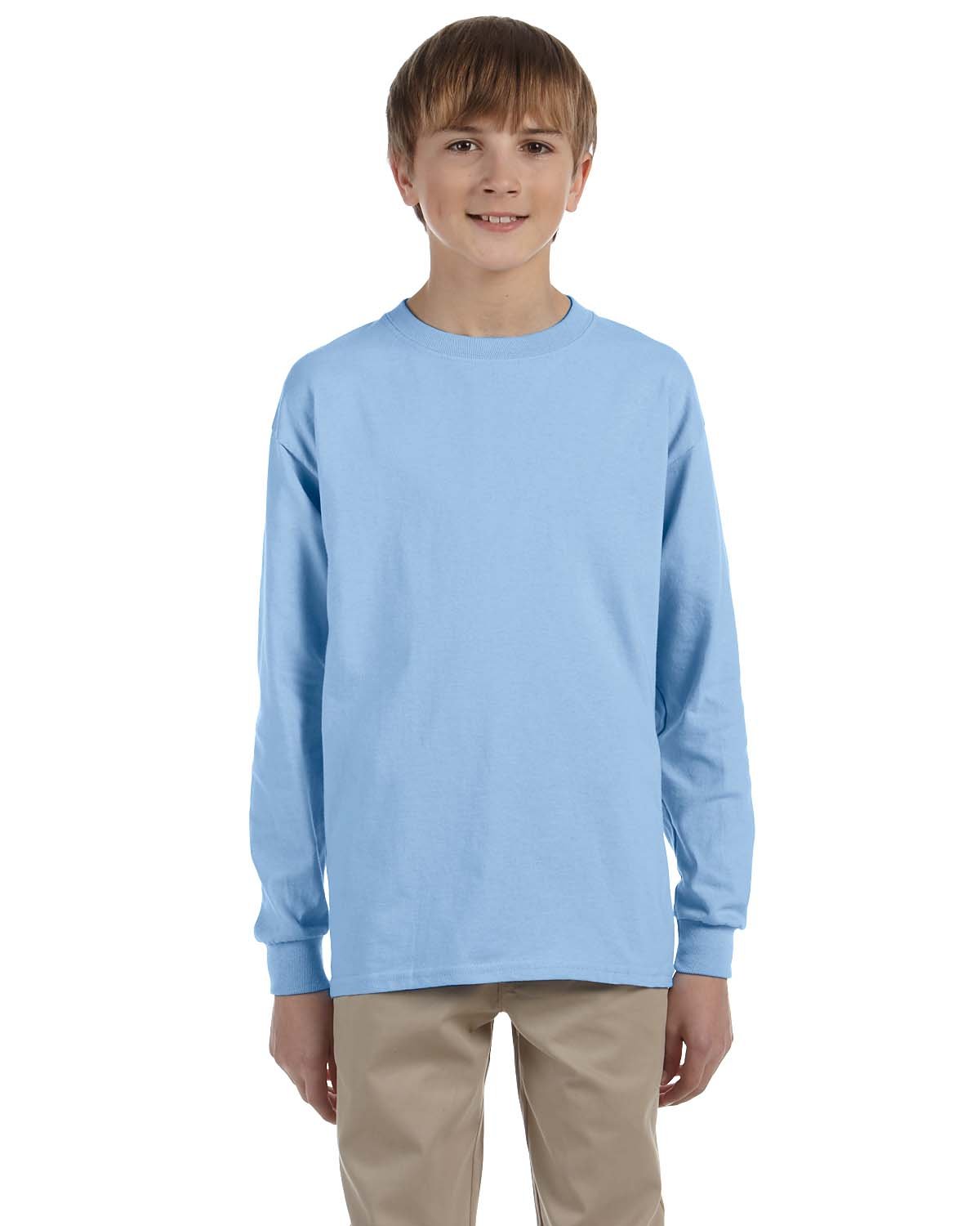 Gildan Youth Ultra Cotton®  Long-Sleeve T-Shirt LIGHT BLUE 