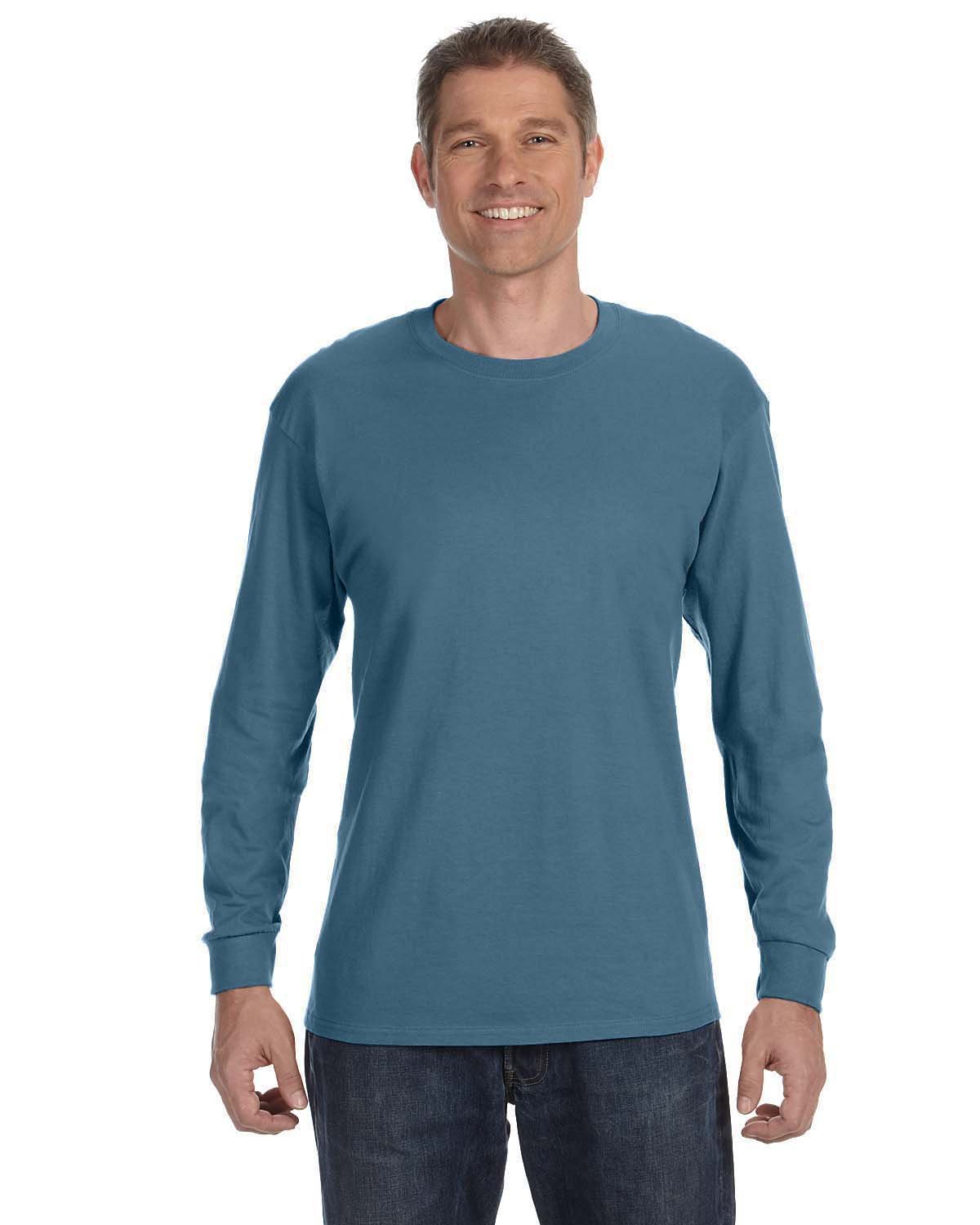 Gildan Adult Heavy Cotton™ Long-Sleeve T-Shirt INDIGO BLUE 
