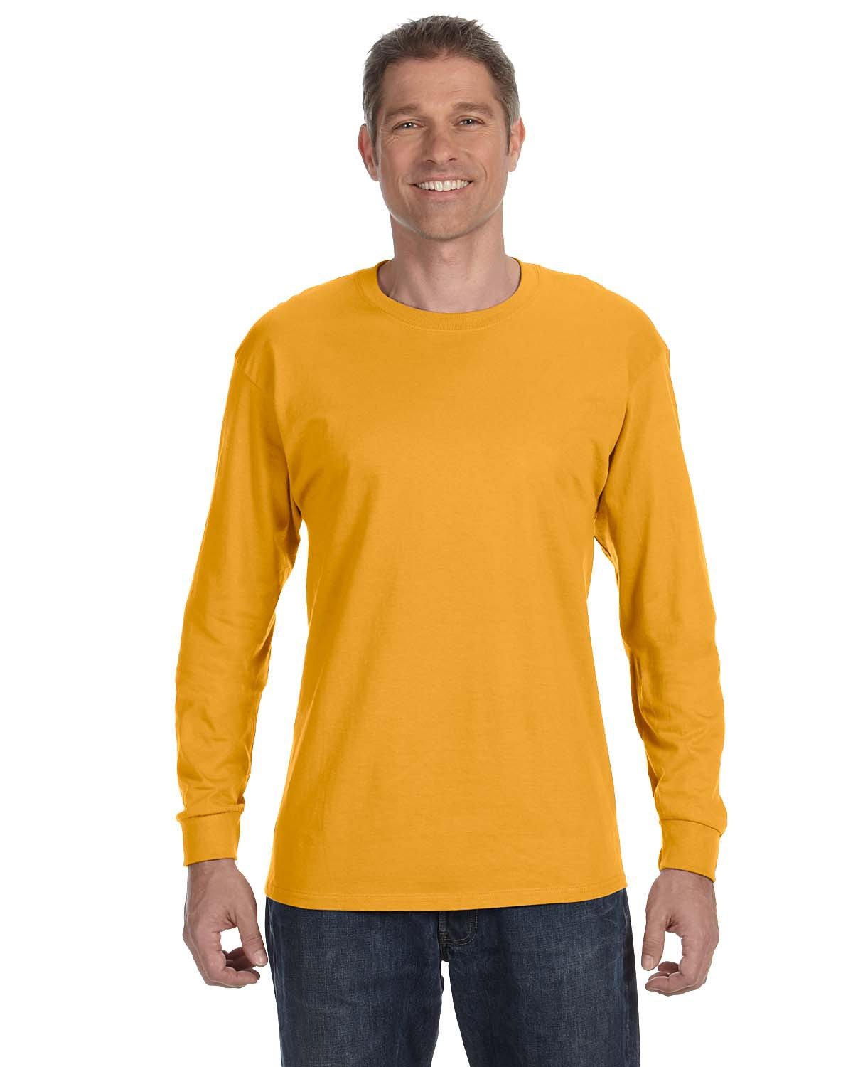 Gildan Adult Heavy Cotton™ Long-Sleeve T-Shirt GOLD 