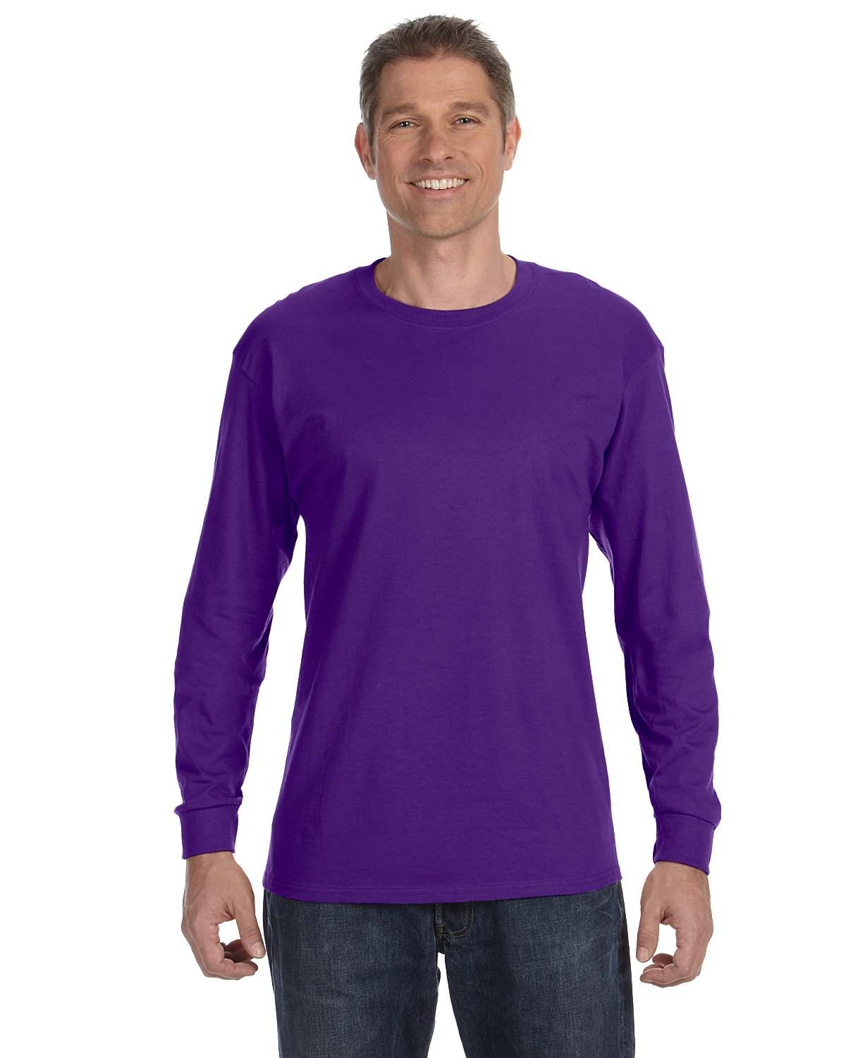 Gildan Adult Heavy Cotton™ Long-Sleeve T-Shirt PURPLE 