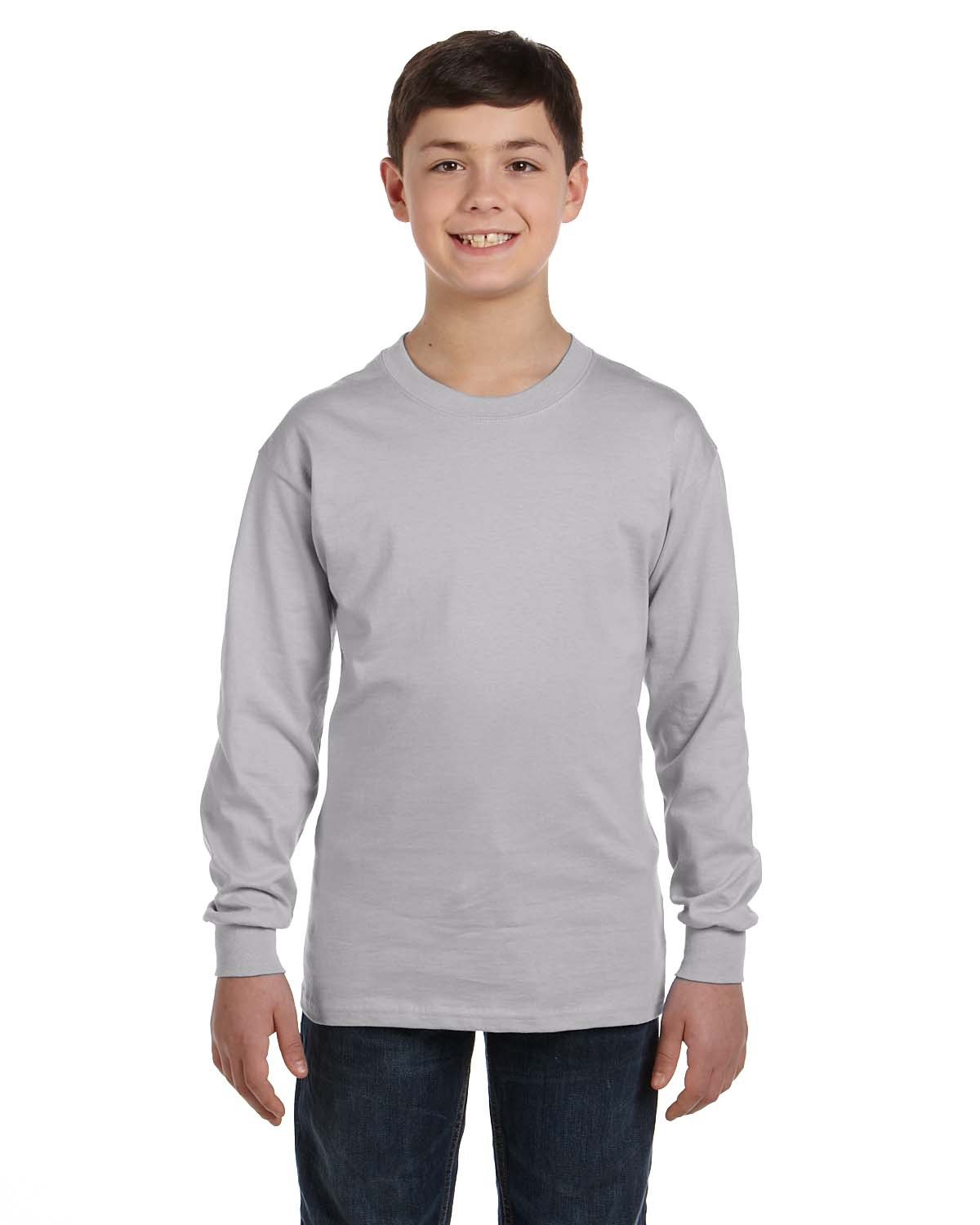 Gildan Youth Heavy Cotton™ Long-Sleeve T-Shirt sport grey 