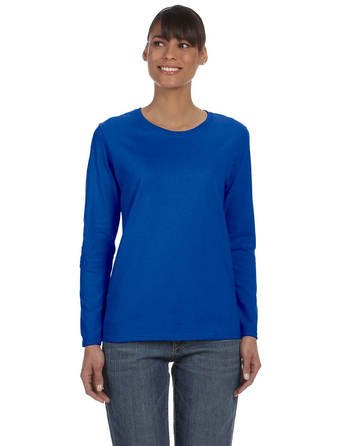 Gildan Ladies' Heavy Cotton™ Long-Sleeve T-Shirt ROYAL 