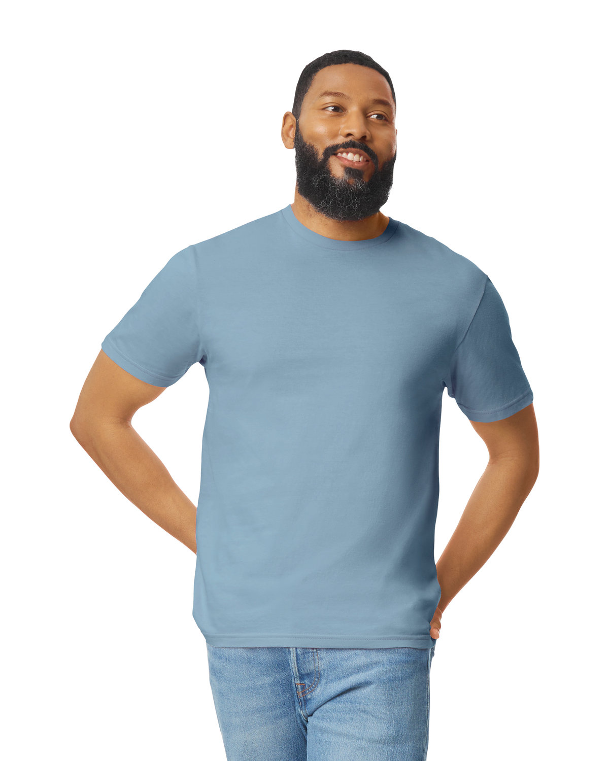 Gildan Adult Softstyle® T-Shirt STONE BLUE 