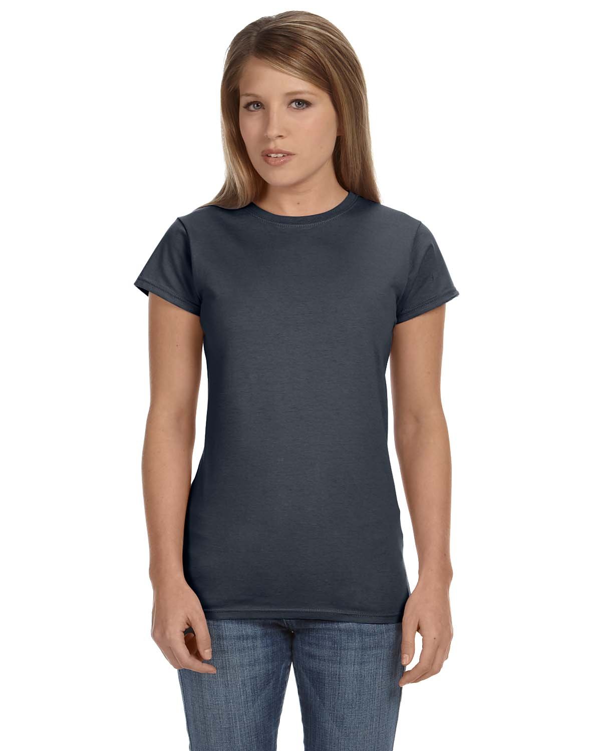 Gildan Ladies' Softstyle® Fitted T-Shirt CHARCOAL 