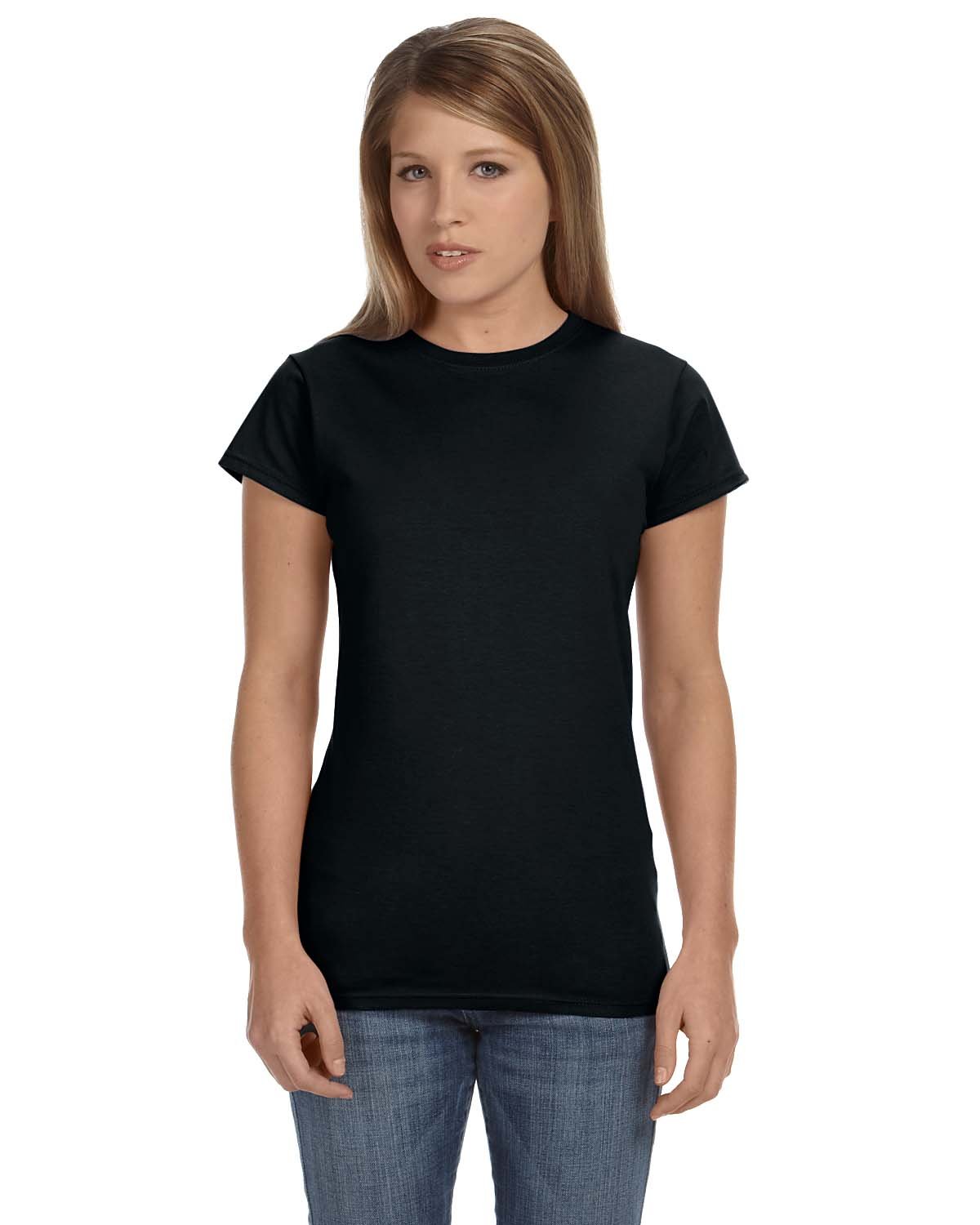 Gildan Ladies' Softstyle® Fitted T-Shirt BLACK 