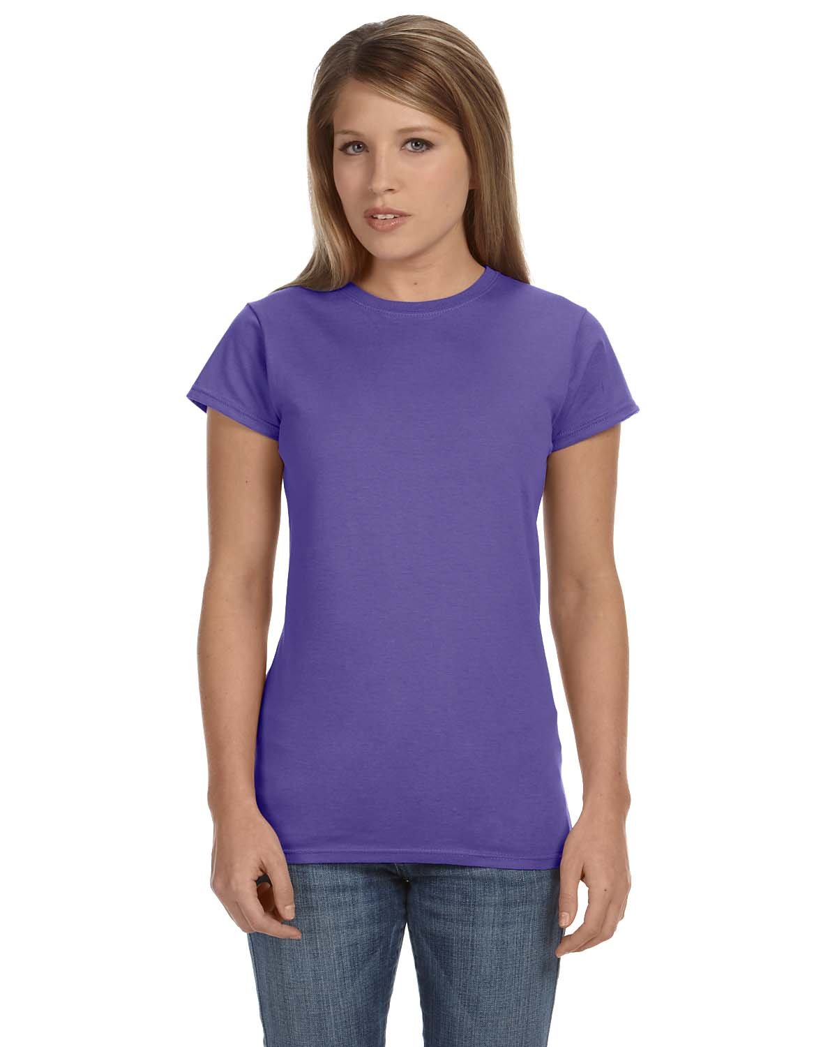 Gildan Ladies' Softstyle® Fitted T-Shirt HEATHER PURPLE 