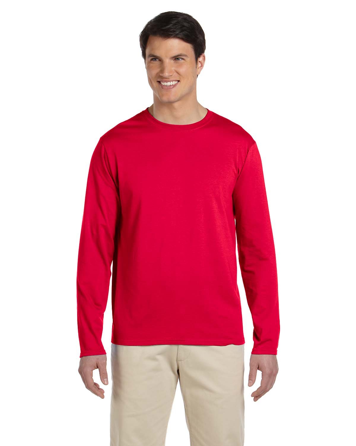 Gildan Adult Softstyle® Long-Sleeve T-Shirt CHERRY RED 