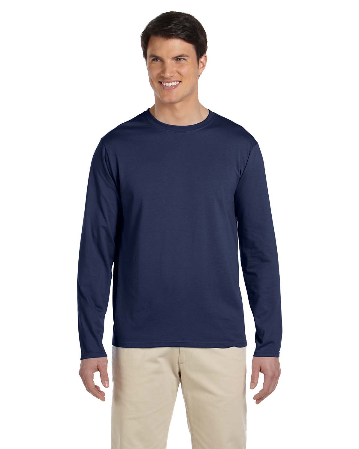 Gildan Adult Softstyle® Long-Sleeve T-Shirt navy 