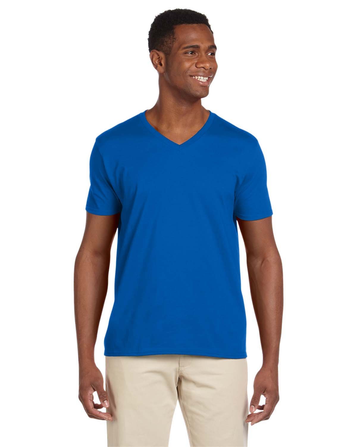 Gildan Adult Softstyle® V-Neck T-Shirt ROYAL BLUE 