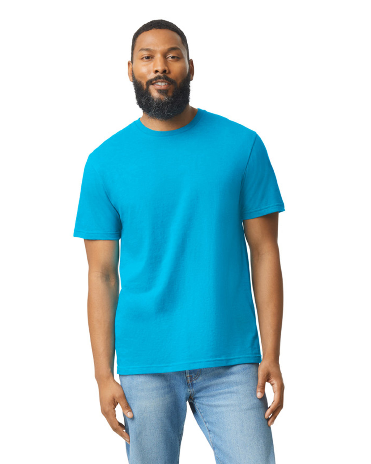 Gildan Men's Softstyle CVC T-Shirt CARIBBEAN MIST 