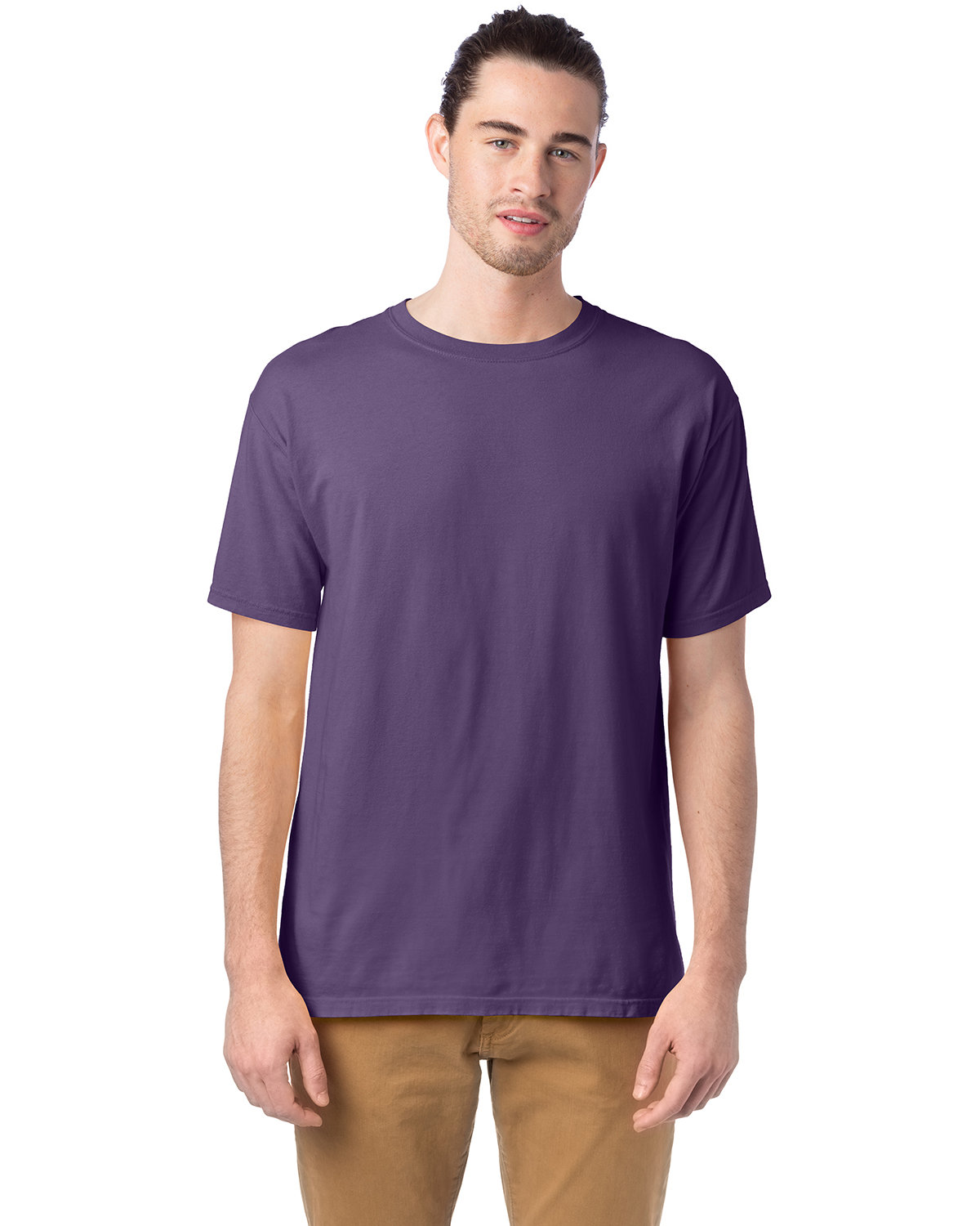 ComfortWash by Hanes Men's Garment-Dyed T-Shirt GRAPE SODA 