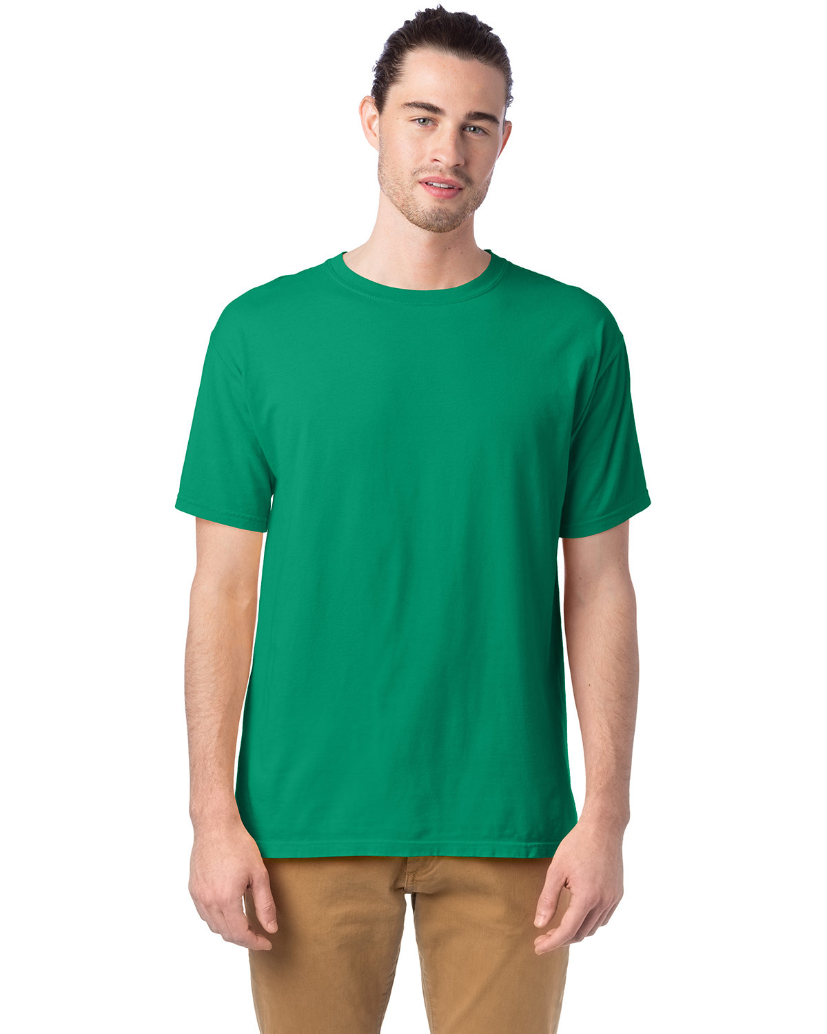 ComfortWash by Hanes Men's Garment-Dyed T-Shirt RICH GREEN GRASS 