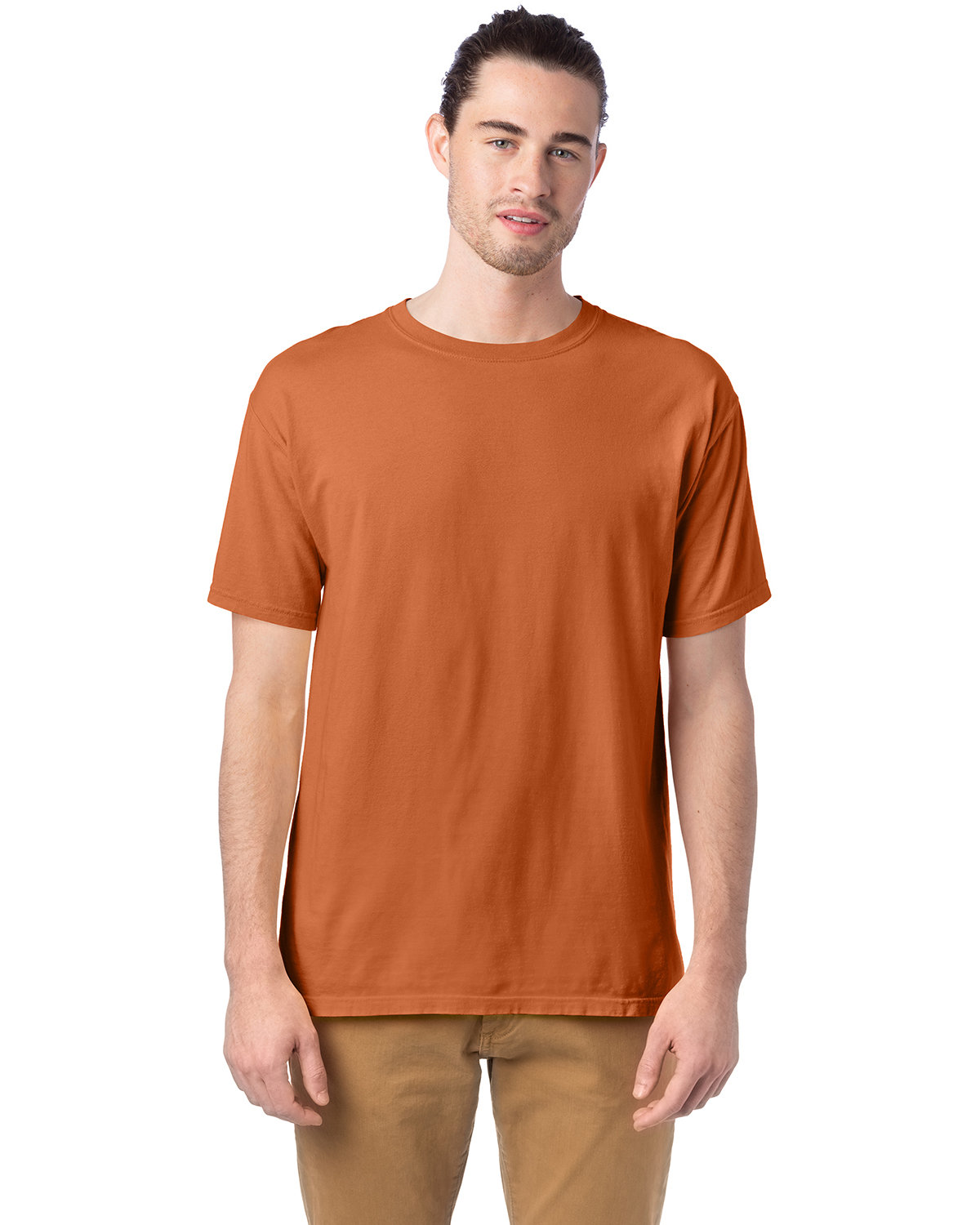 ComfortWash by Hanes Men's Garment-Dyed T-Shirt TEXAS ORANGE 