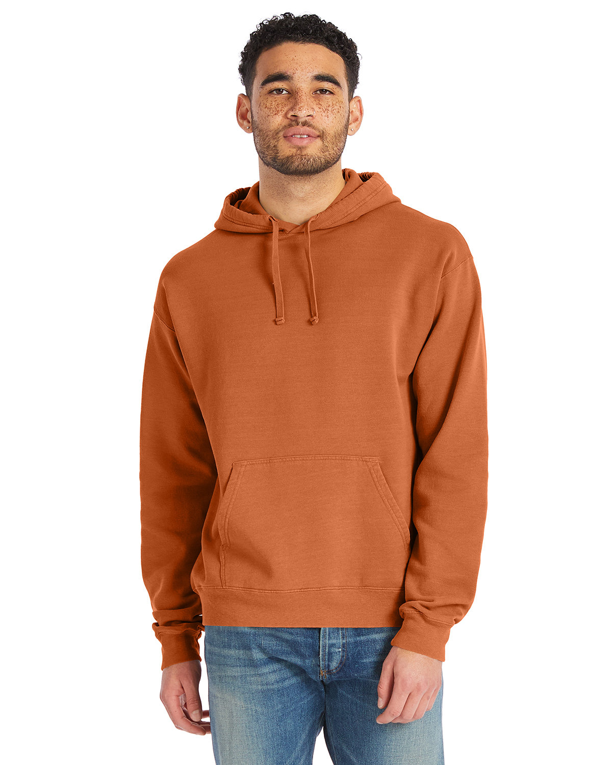 ComfortWash by Hanes Unisex Pullover Hooded Sweatshirt TEXAS ORANGE 