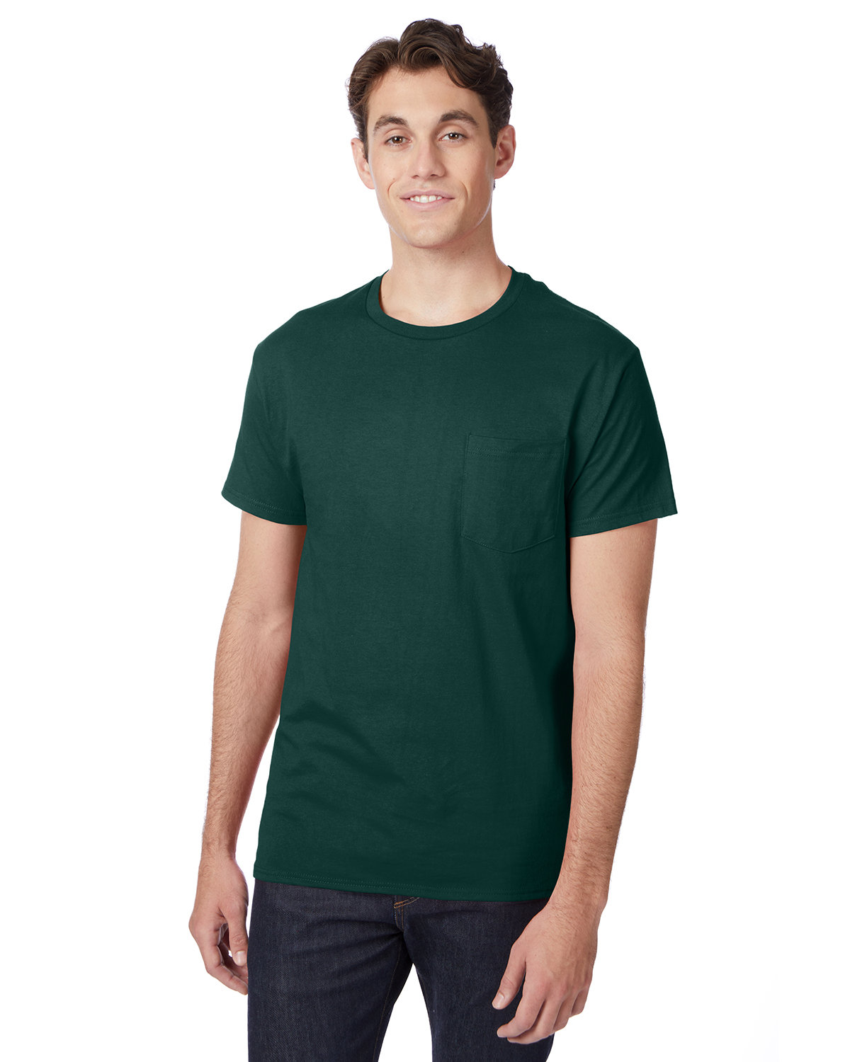 Hanes Men's Authentic-T Pocket T-Shirt deep forest 