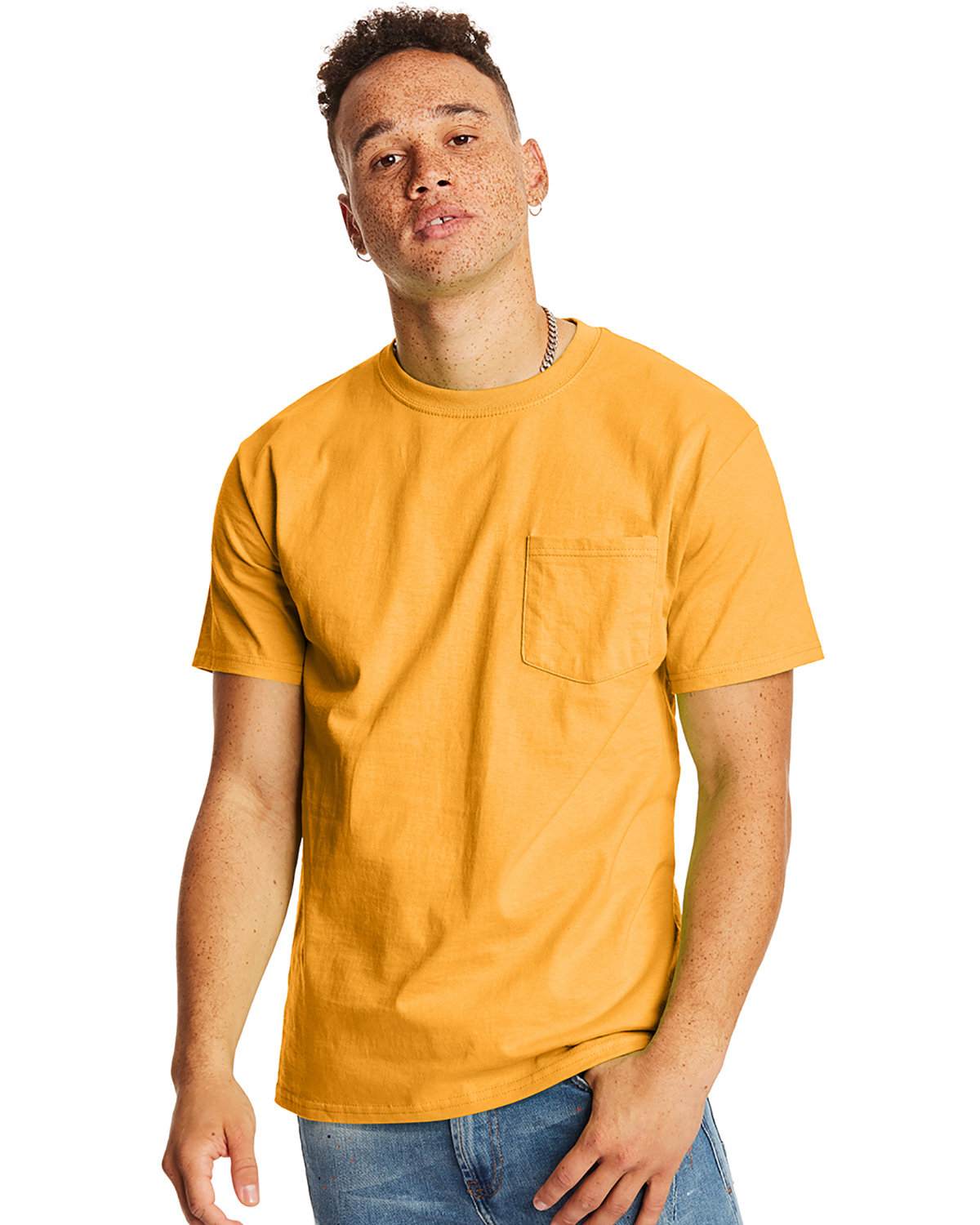 Hanes Men's Authentic-T Pocket T-Shirt gold 