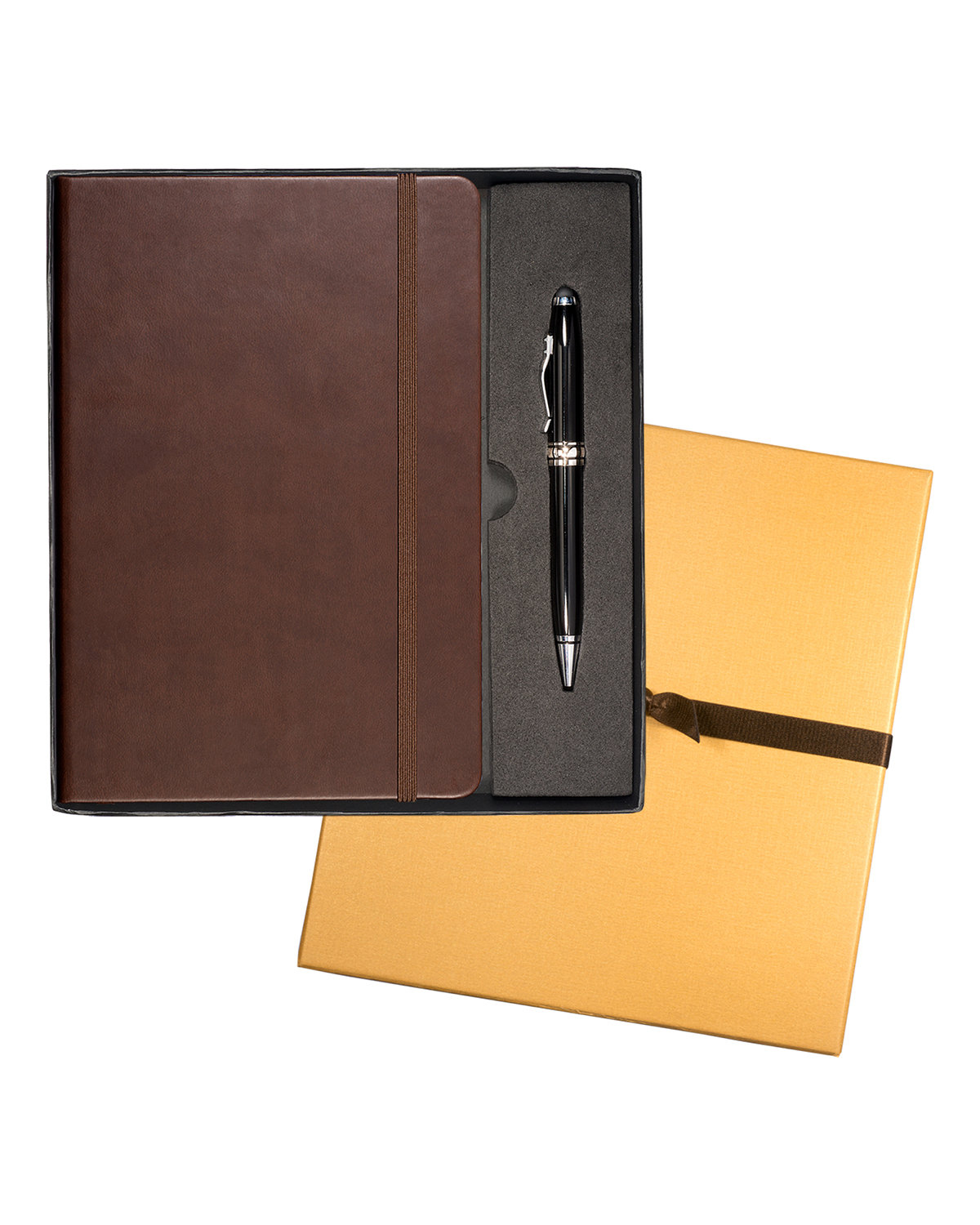 Leeman Tuscany™ Journal And Executive Stylus Pen Set brown 