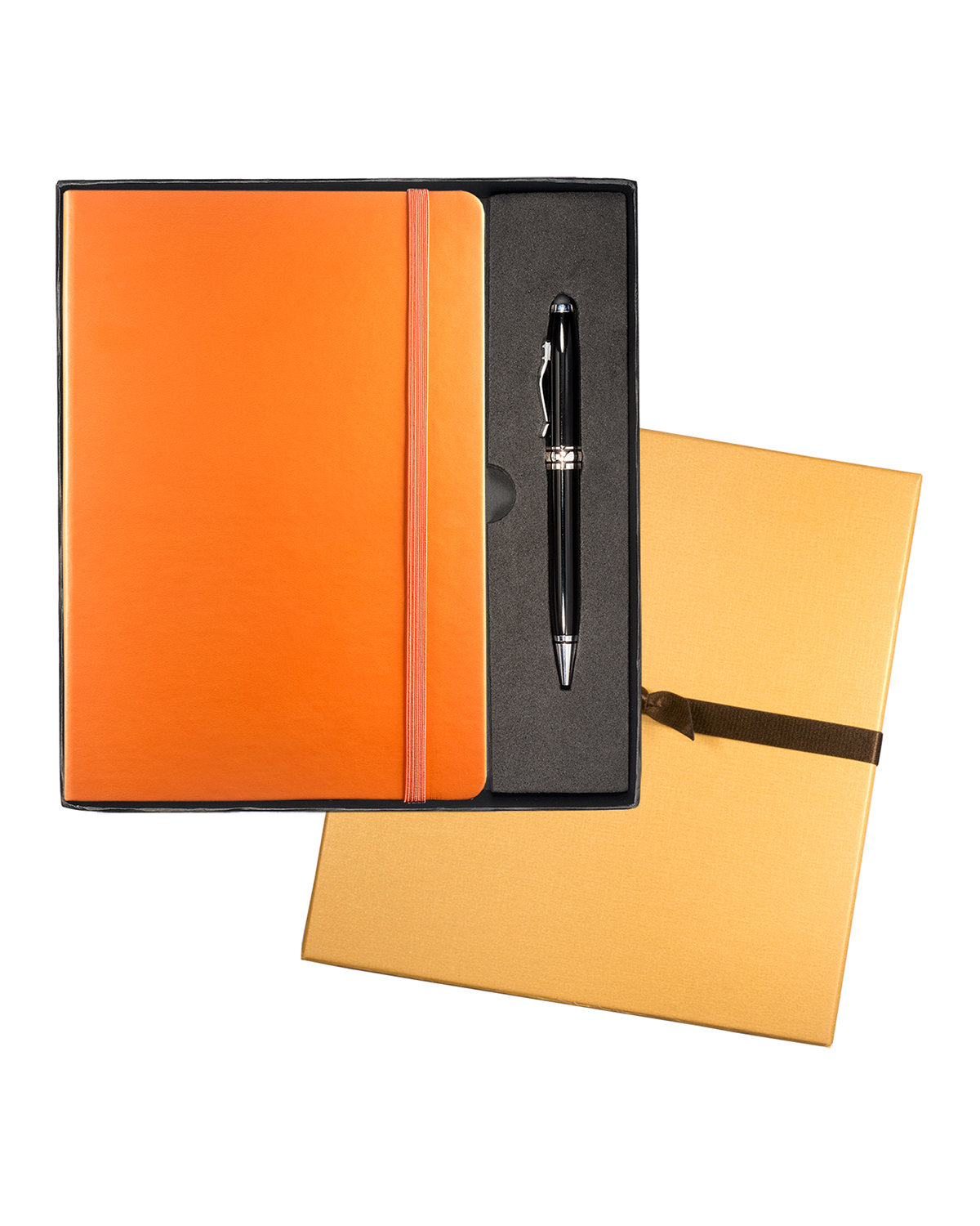Leeman Tuscany™ Journal And Executive Stylus Pen Set orange 