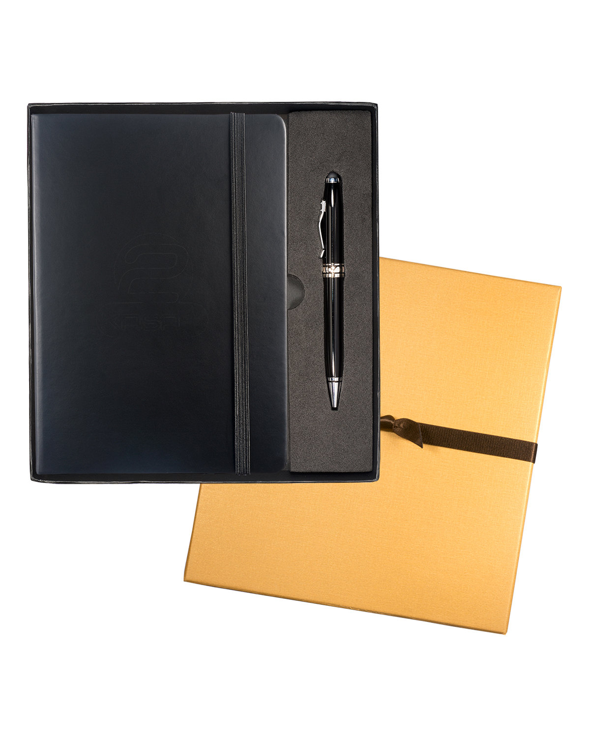 Leeman Tuscany™ Journal And Executive Stylus Pen Set black 