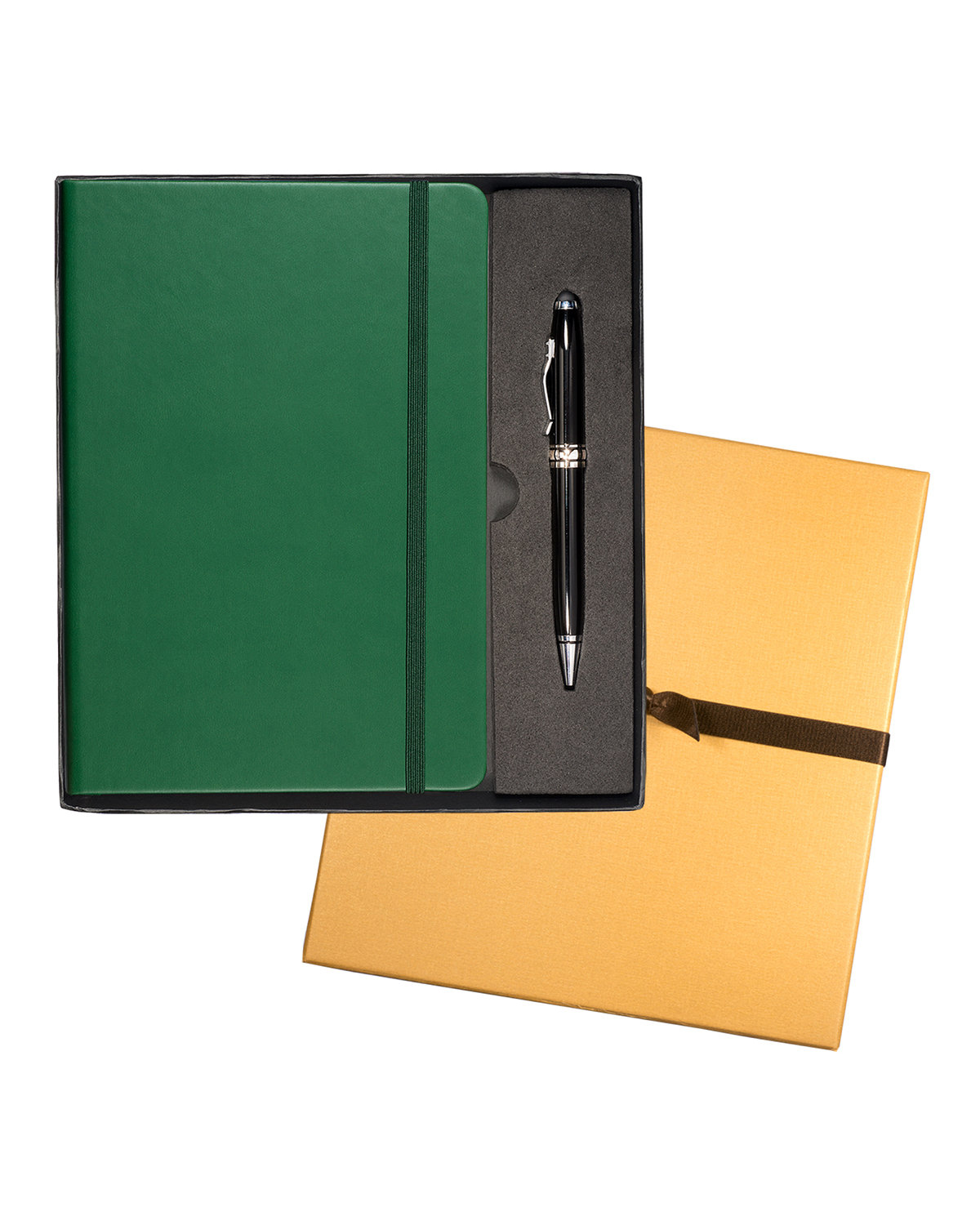 Leeman Tuscany™ Journal And Executive Stylus Pen Set hunter green 