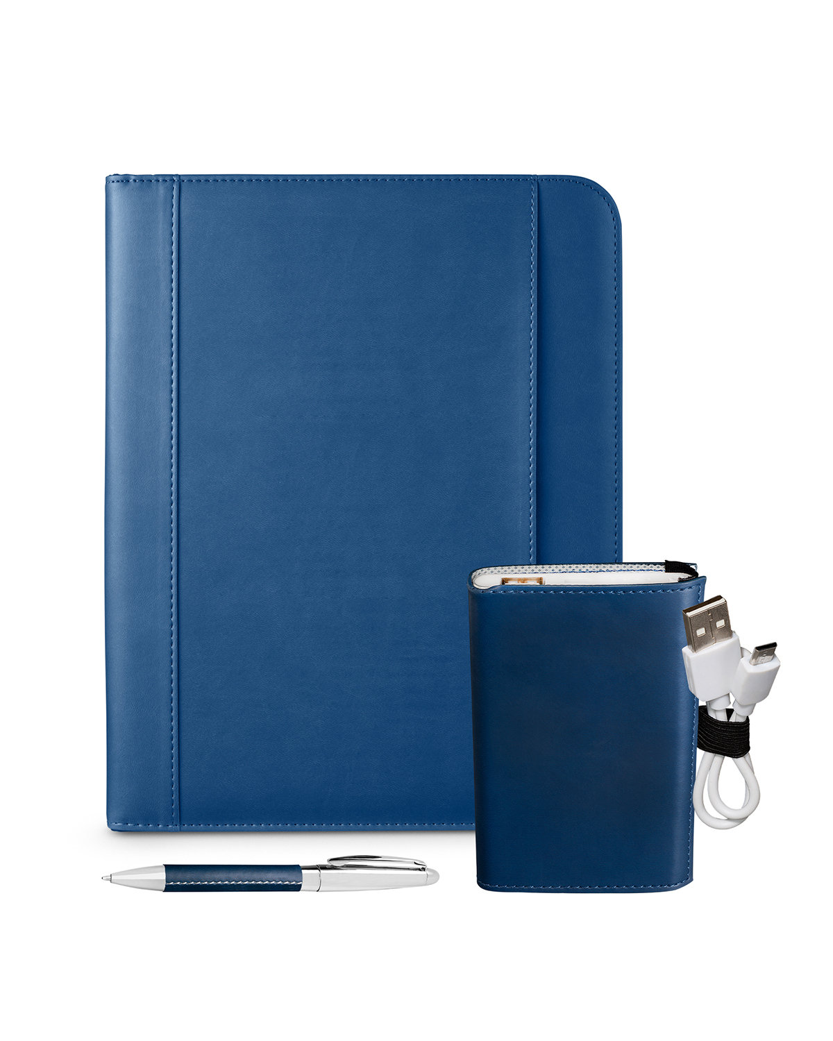 Leeman Tuscany™ Mobile Portfolio Power Bank And Pen Set navy blue 