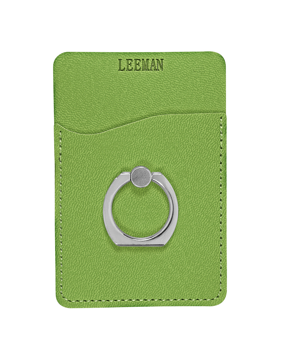 Leeman Tuscany™ Card Holder With Metal Ring Phone Stand lime green 