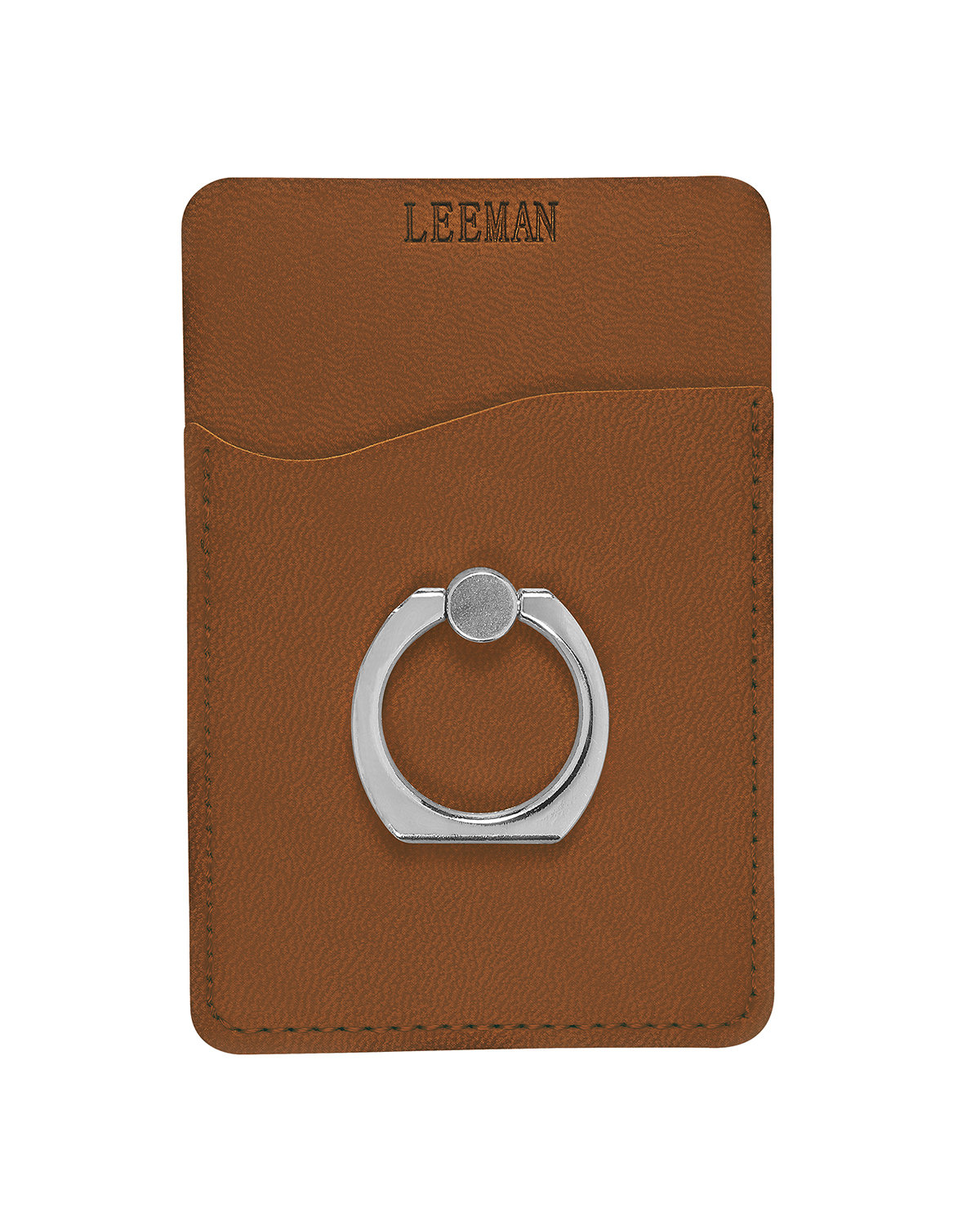 Leeman Tuscany™ Card Holder With Metal Ring Phone Stand tan 