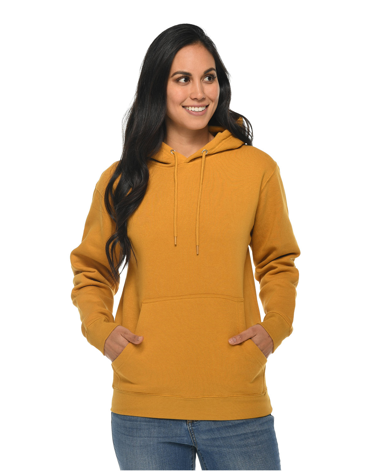 Lane Seven Unisex Premium Pullover Hooded Sweatshirt MUSTARD 