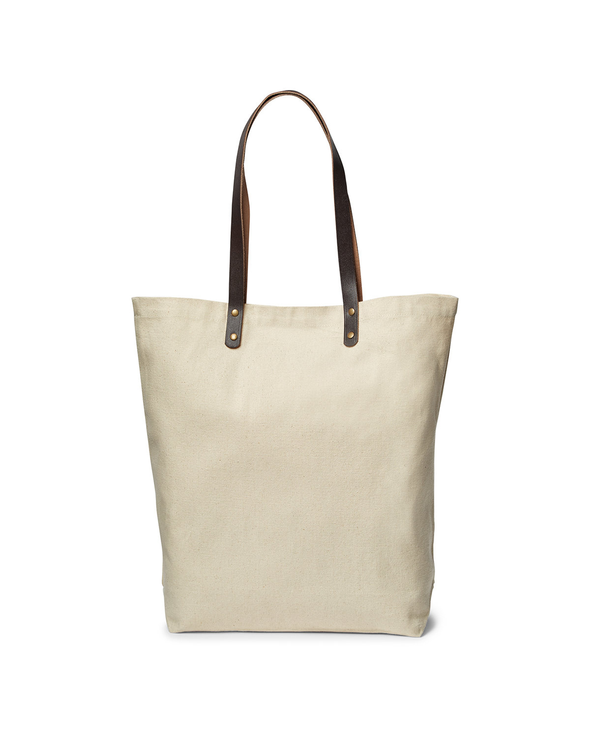 Prime Line Urban Cotton Tote With Leather Handles | alphabroder