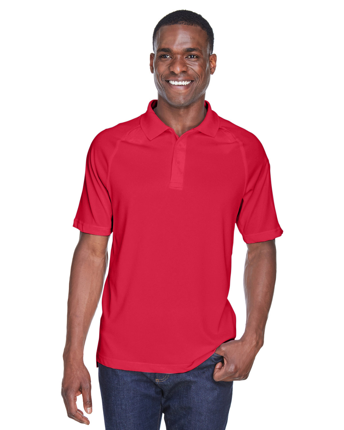 Harriton Men's Tactical Performance Polo RED 