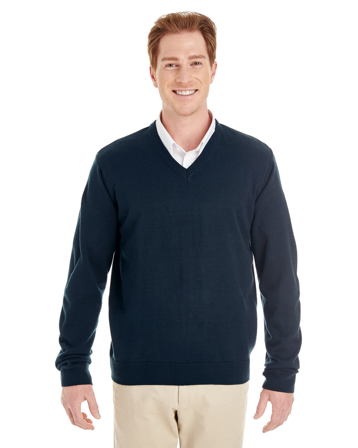 Harriton Men's Pilbloc™ V-Neck Sweater DARK NAVY 