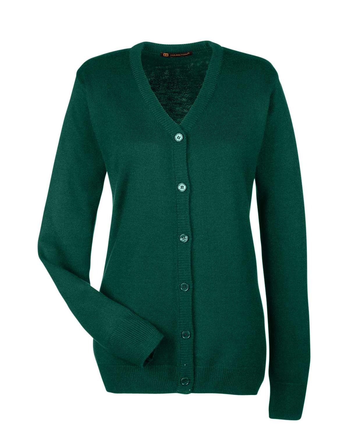 Harriton Ladies' Pilbloc™ V-Neck Button Cardigan Sweater | alphabroder