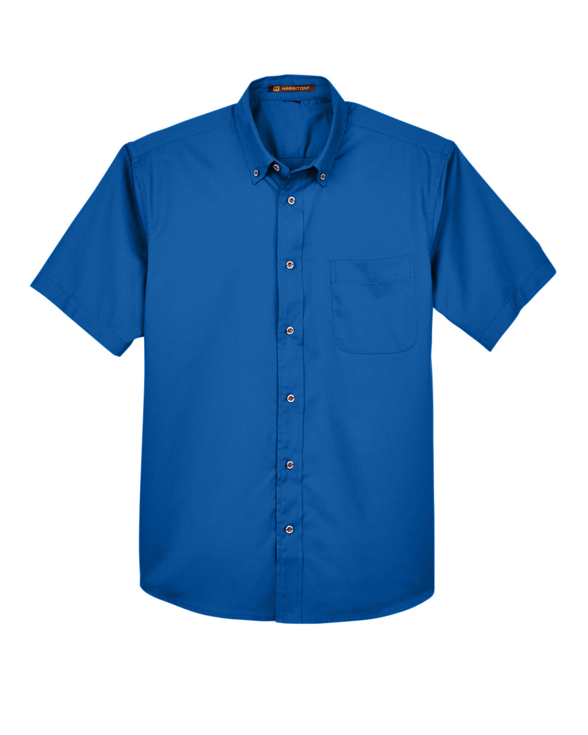 Harriton Men's Easy Blend™ Short-Sleeve Twill Shirt with Stain-Release ...
