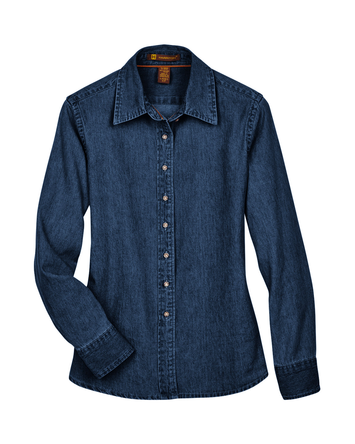 Harriton Ladies' 6.5 oz. Long-Sleeve Denim Shirt | US Generic Non-Priced