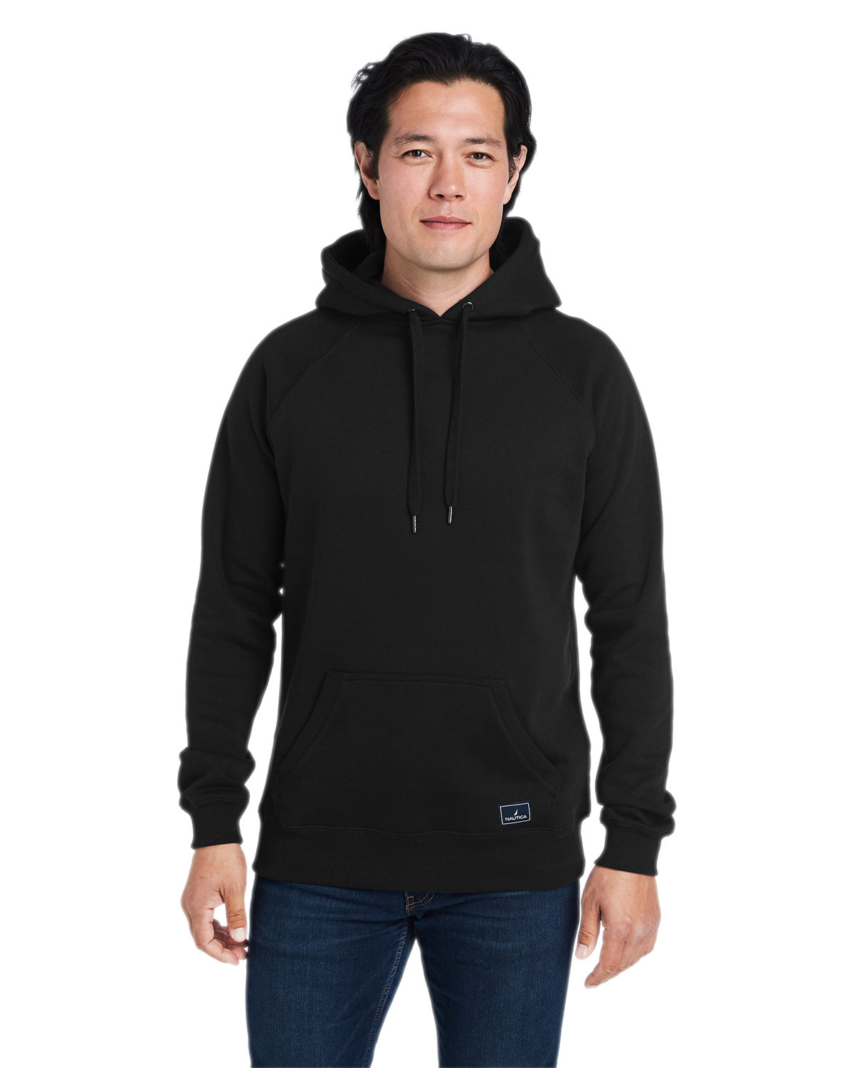 Nautica Unisex Anchor Pullover Hooded Sweatshirt BLACK 