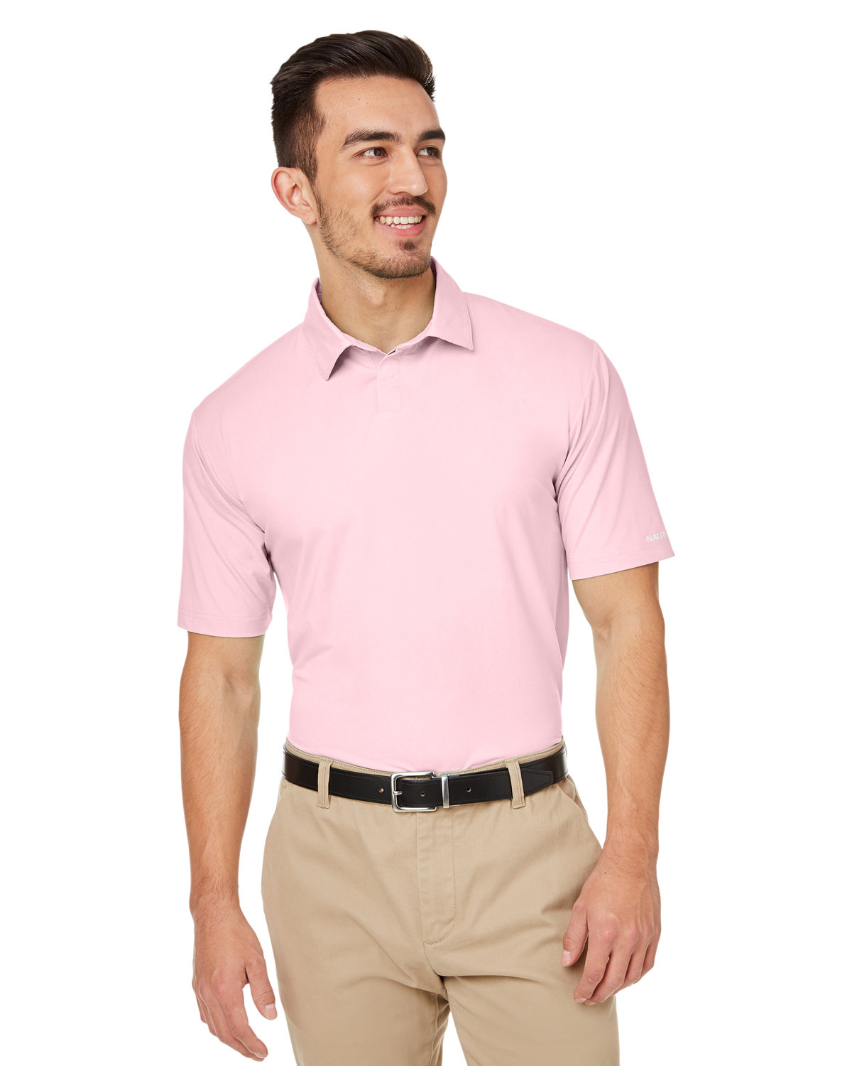 Nautica Men's Saltwater Stretch Polo sunset pink 