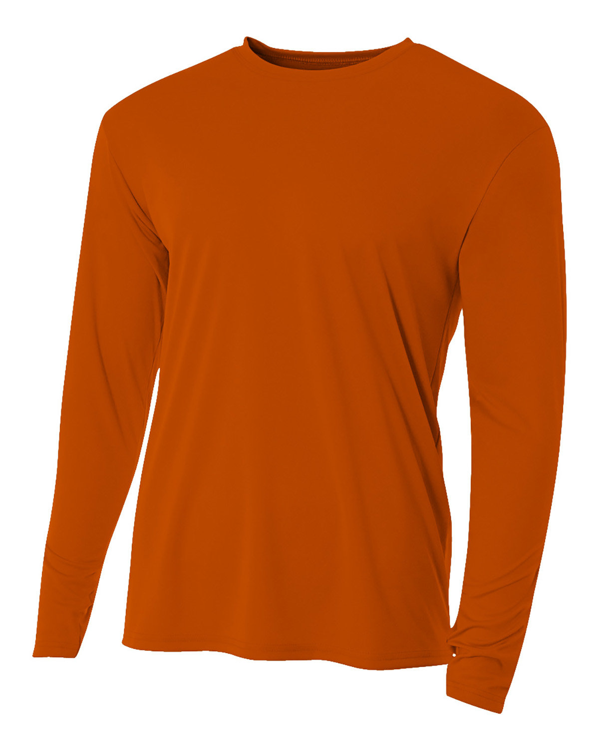 A4 Men's Cooling Performance Long Sleeve T-Shirt burnt orange 
