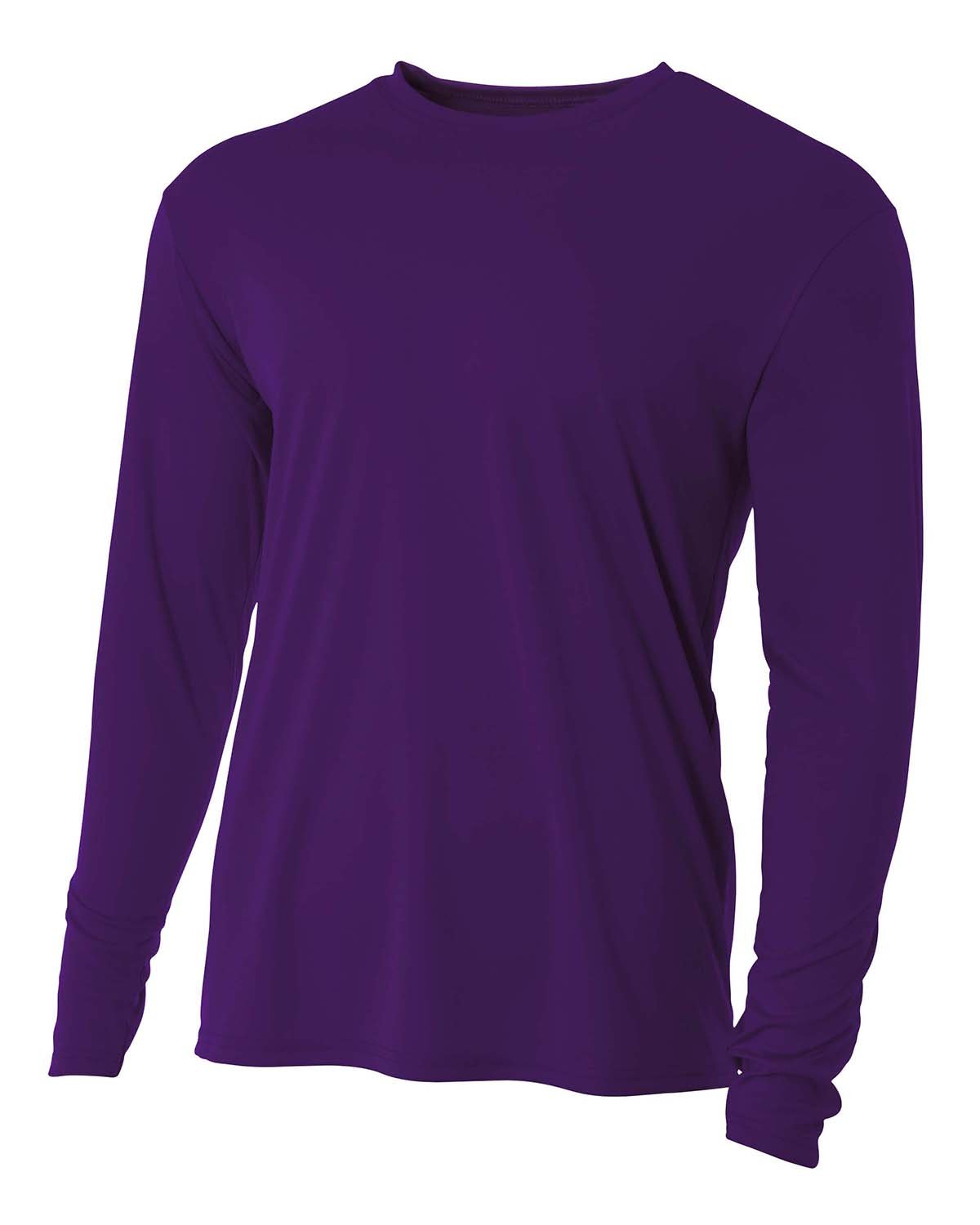 A4 Men's Cooling Performance Long Sleeve T-Shirt purple 