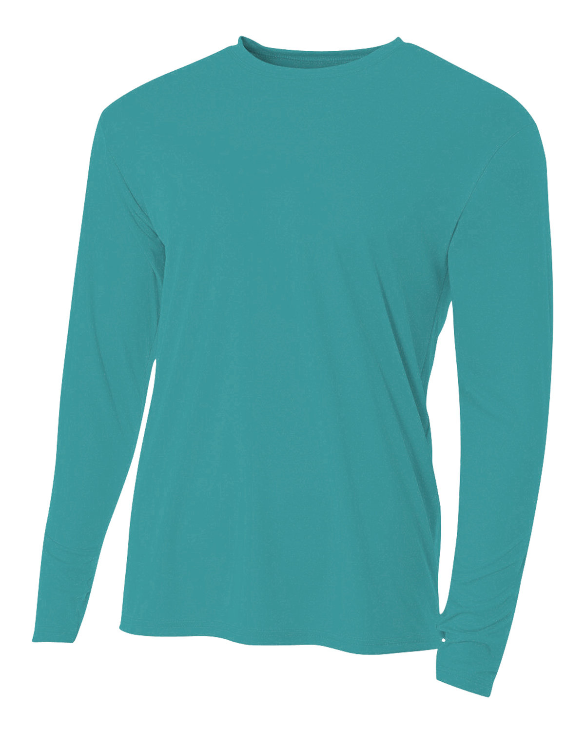 A4 Men's Cooling Performance Long Sleeve T-Shirt TEAL 
