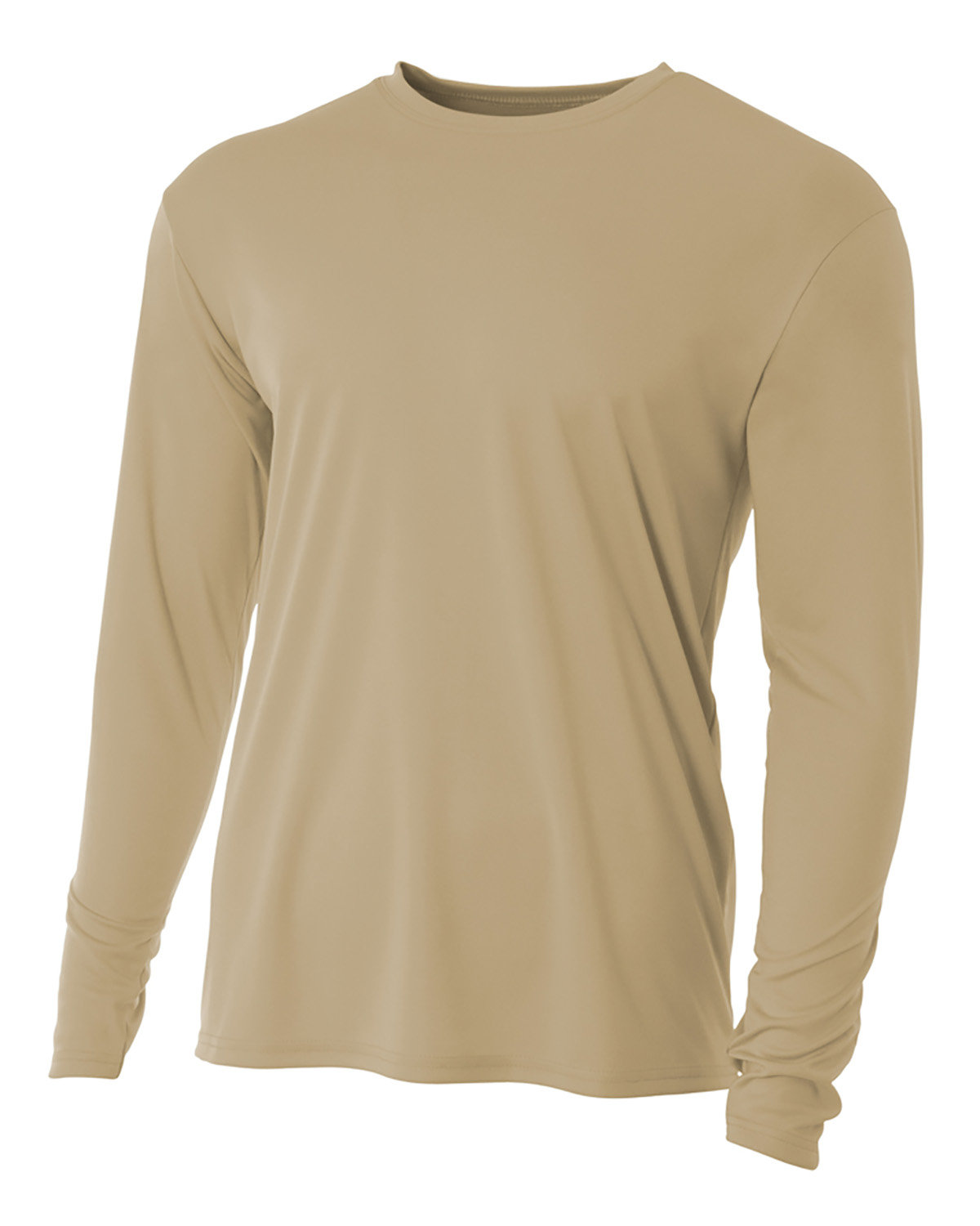 A4 Men's Cooling Performance Long Sleeve T-Shirt sand 