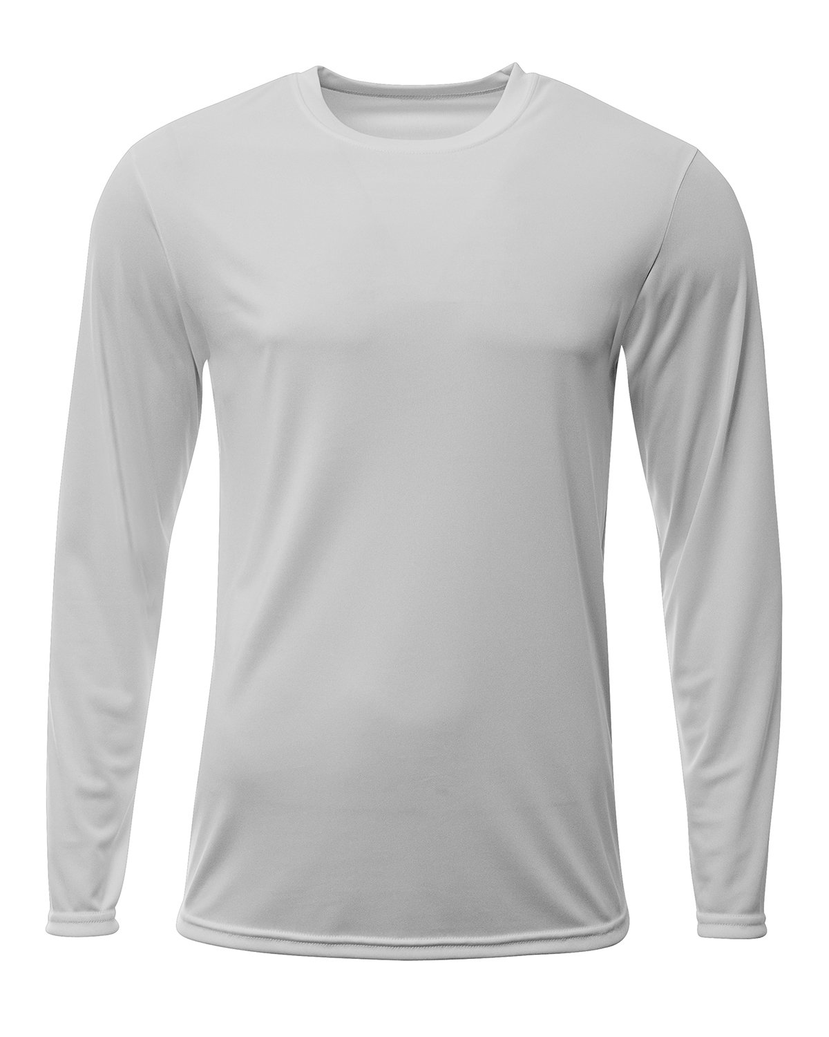 A4 Men's Sprint Long Sleeve T-Shirt SILVER 