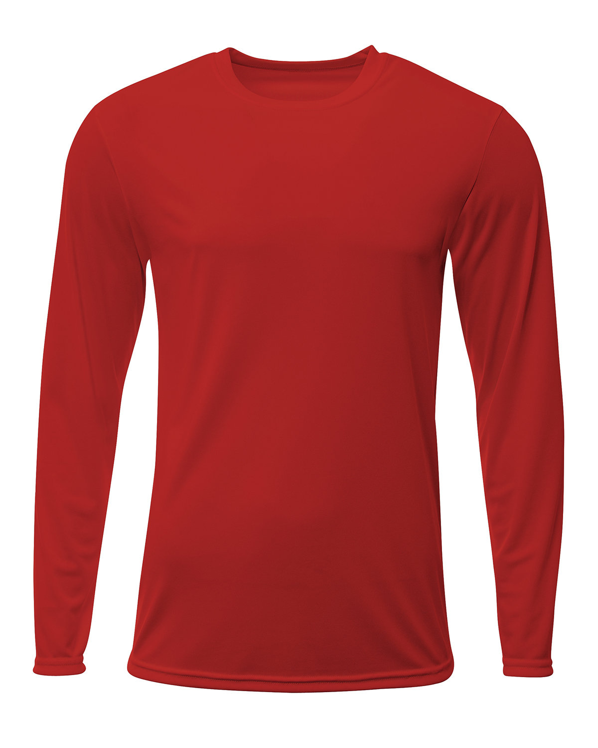 A4 Men's Sprint Long Sleeve T-Shirt SCARLET 