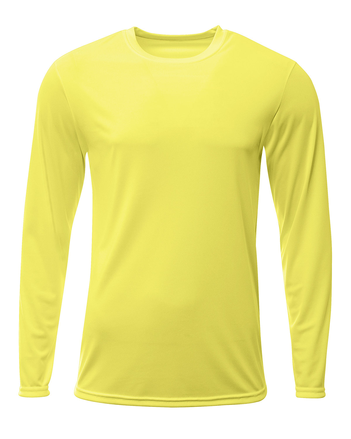 A4 Men's Sprint Long Sleeve T-Shirt SAFETY YELLOW 