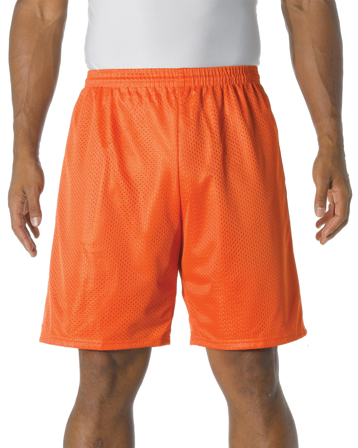 A4 Adult Tricot Mesh Short athletic orange 
