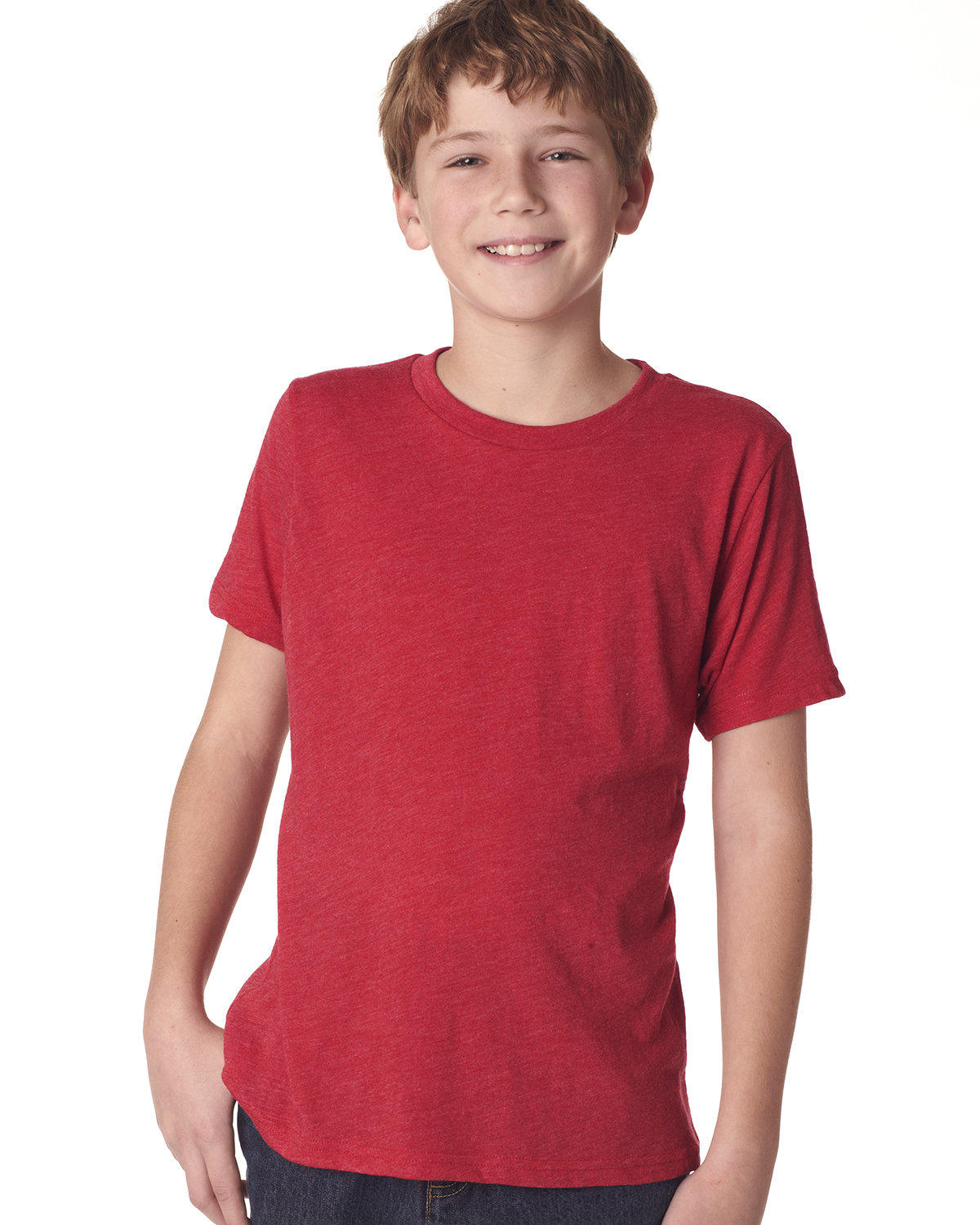 Next Level Apparel Youth Triblend Crew VINTAGE RED 