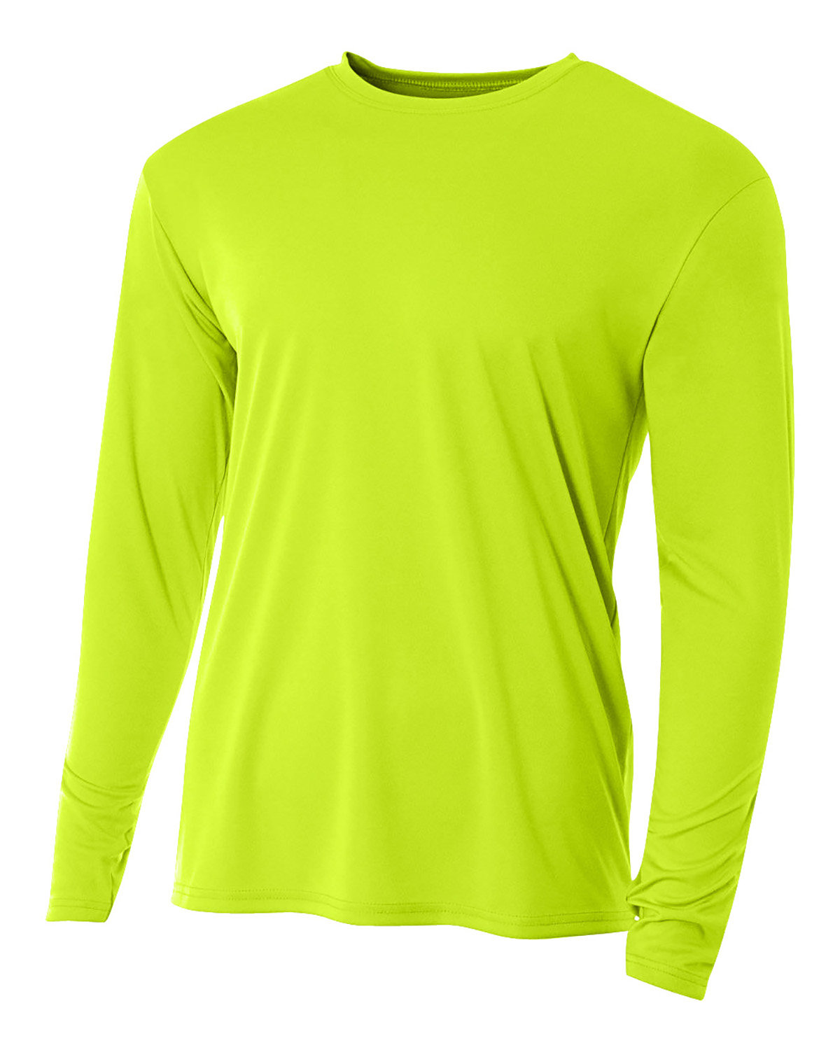 A4 Youth Long Sleeve Cooling Performance Crew Shirt LIME 