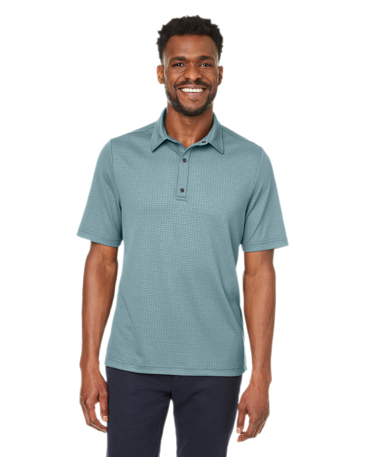North End Men's Replay Recycled Polo OPAL BLUE 