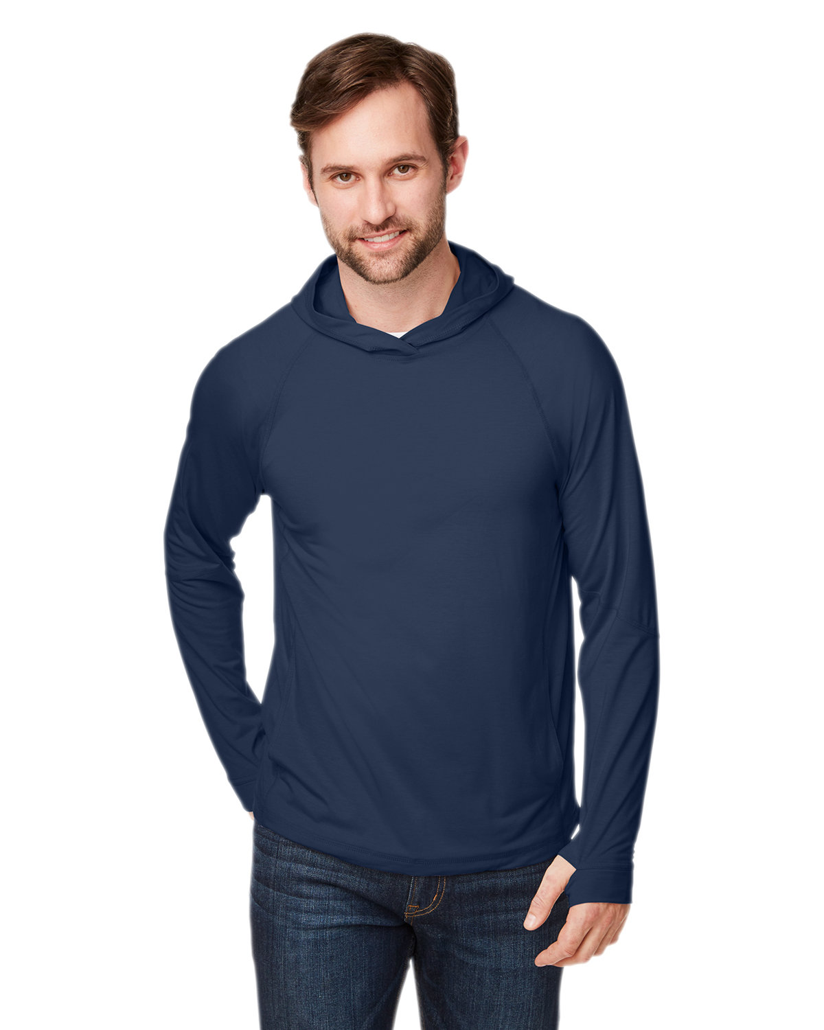 North End Unisex JAQ Stretch Performance Hoodie CLASSIC NAVY 