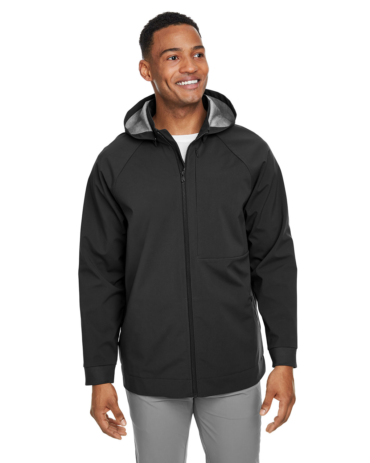 North End Men's City Hybrid Soft Shell Hooded Jacket | alphabroder