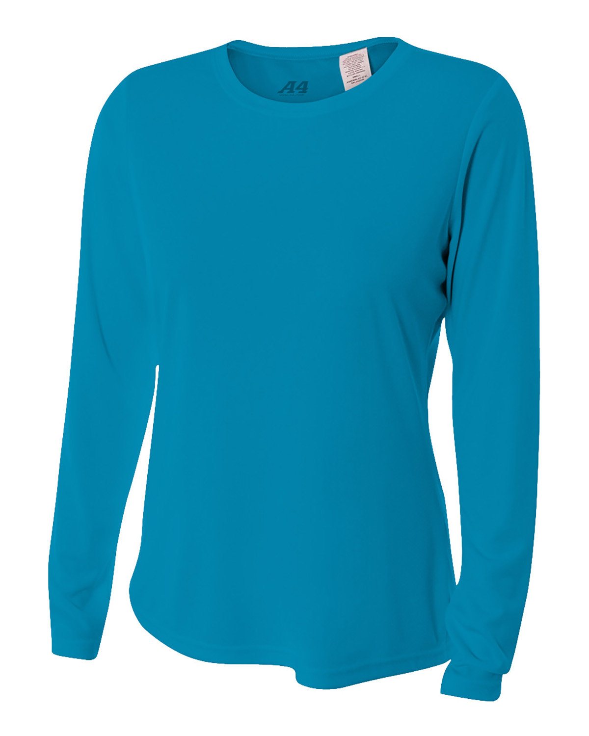 A4 Ladies' Long Sleeve Cooling Performance Crew Shirt ELECTRIC BLUE 
